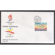 España Spain 3211 1992 Países olímpicos SPD Sobre Primer Día