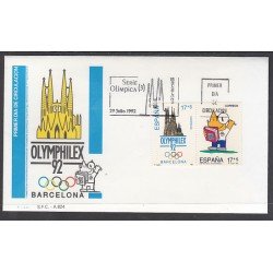 España Spain 3218/19 1992 Juegos de la XXV Olimpiada Barcelona 92 SPD Sobre Primer Día España Spain 3218/19 1992 Juegos de la XXV Olimpiada Barcelona 92 SPD Sobre Primer Día
