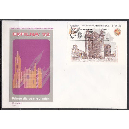 España Spain 3222 1992 Exposición Filatélica Nacional Exfilna 92 SPD Sobre Primer Día España Spain 3222 1992 Exposición Filatélica Nacional Exfilna 92 SPD Sobre Primer Día