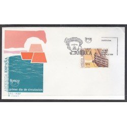 España Spain 3223 1992 América UPAEP V Centenario del Descubrimiento de América SPD Sobre Primer Día España Spain 3223 1992 América UPAEP V Centenario del Descubrimiento de América SPD Sobre Primer Día