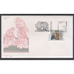 España Spain 3227 1992 Navidad 92 SPD Sobre Primer Día España Spain 3227 1992 Navidad 92 SPD Sobre Primer Día