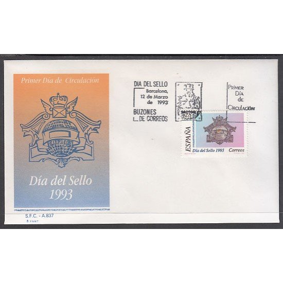 España Spain 3243 1993 Día del Sello SPD Sobre Primer Día España Spain 3243 1993 Día del Sello SPD Sobre Primer Día