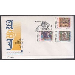 España Spain 3252/54 1993 Año Santo Jacobeo SPD Sobre Primer Día España Spain 3252/54 1993 Año Santo Jacobeo SPD Sobre Primer Día