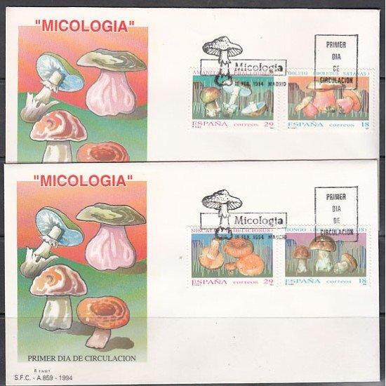 España Spain 3279/82 1994 Micología SPD Sobre Primer Día