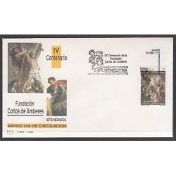 España Spain 3298 1994 Efemérides IV Centenario de la fundación Carlos de Amberes SPD Sobre Primer Día