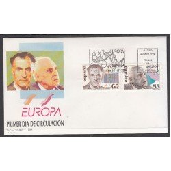 España Spain 3301/02 1994 Europa descubrimientos SPD Sobre Primer Día
