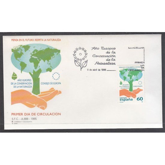 España Spain 3349 1995 Año Europeo de la Conservación de la Naturaleza SPD Sobre Primer Día