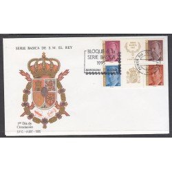 España Spain 3378A/81A 1995 SM Don Juan Carlos SPD Sobre Primer Día España Spain 3378A/81A 1995 SM Don Juan Carlos SPD Sobre Primer Día