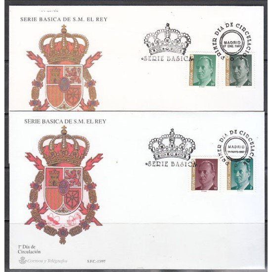 España Spain 3465/68 1997 Don Juan Carlos I SPD Sobre Primer Día España Spain 3465/68 1997 Don Juan Carlos I SPD Sobre Primer Día