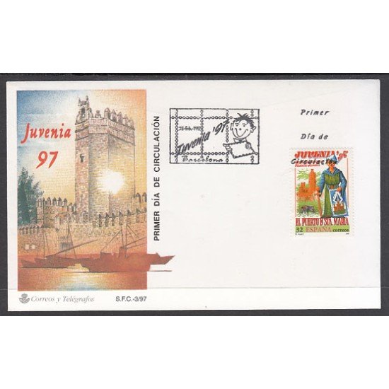 España Spain 3470 1997 Exposición Nacional de Filatelia Juvenil Juvenia 97 SPD Sobre Primer Día España Spain 3470 1997 Exposición Nacional de Filatelia Juvenil Juvenia 97 SPD Sobre Primer Día