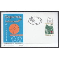 España Spain 3495 1997 XXX Campeonato europeo de Baloncesto masculino SPD Sobre Primer Día España Spain 3495 1997 XXX Campeonato europeo de Baloncesto masculino SPD Sobre Primer Día