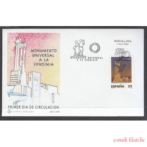 España Spain 3497 1997 Monumento Universal a la Vendimia SPD Sobre Primer Día