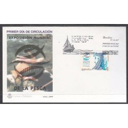 España Spain 3504 1997 Exposición Mundial de la Pesca SPD Sobre Primer Día España Spain 3504 1997 Exposición Mundial de la Pesca SPD Sobre Primer Día