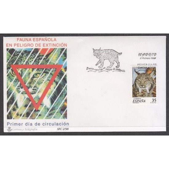 España Spain 3529 1998 Fauna española en peligro de extinción SPD Sobre Primer Día España Spain 3529 1998 Fauna española en peligro de extinción SPD Sobre Primer Día