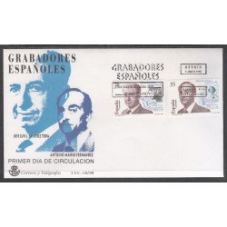 España Spain 3550/51 1998 Grabadores españoles SPD Sobre Primer Día España Spain 3550/51 1998 Grabadores españoles SPD Sobre Primer Día