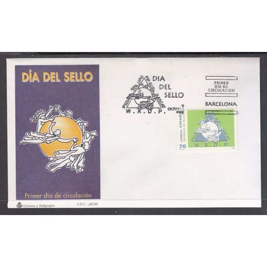 España Spain 3589 1998 Día del Sello SPD Sobre Primer Día España Spain 3589 1998 Día del Sello SPD Sobre Primer Día