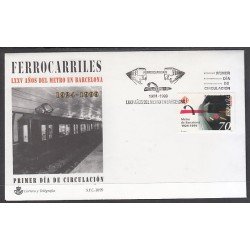 España Spain 3629 1999 LXXV Años del Metro de Barcelona SPD Sobre Primer Día España Spain 3629 1999 LXXV Años del Metro de Barcelona SPD Sobre Primer Día