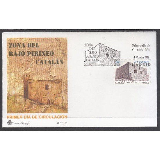 España Spain 3661 1999 Zona del Bajo Pirineo catalán SPD Sobre Primer Día