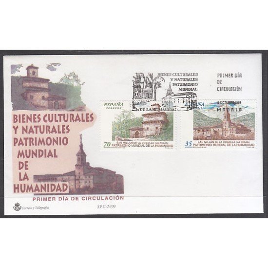 España Spain 3662/63 1999 Bienes Culturales y Naturales Patrimonio Mundial de la Humanidad Patrimonio SPD Sobre Primer Día España Spain 3662/63 1999 Bienes Culturales y Naturales Patrimonio Mundial de la Humanidad Patrimonio SPD Sobre Primer Día