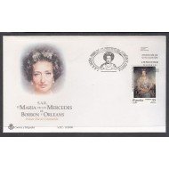 España Spain 3706 2000 Homenaje a SAR Doña María de las Mercedes de Borbón y Orleans SPD Sobre Primer Día