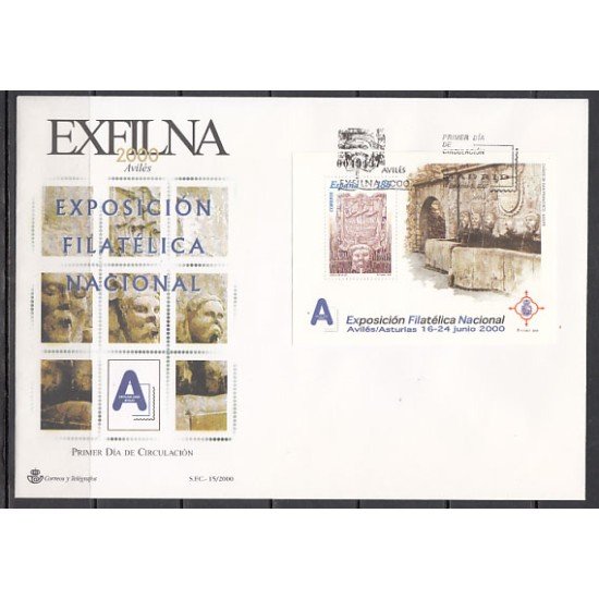 España Spain 3716 2000 Exposición Filatélica Nacional Exfilna 2000, SPD FDC SOBRE PRIMER DIA