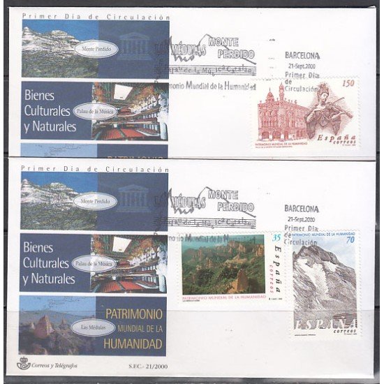 España Spain 3729/31 2000 Bienes Culturales y Naturales Patrimonio de la Humanidad SPD FDC SOBRE PRIMER DIA España Spain 3729/31 2000 Bienes Culturales y Naturales Patrimonio de la Humanidad SPD FDC SOBRE PRIMER DIA