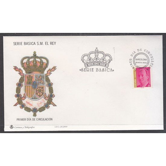 España Spain 3775 2000 SM Don Juan Carlos I SPD Sobre Primer Día