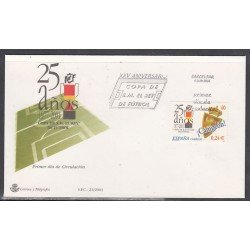 España Spain 3805 2001 XXV de la Copa S.M. El Rey de Fútbol, SPD FDC SOBRE PRIMER DIA España Spain 3805 2001 XXV de la Copa S.M. El Rey de Fútbol, SPD FDC SOBRE PRIMER DIA