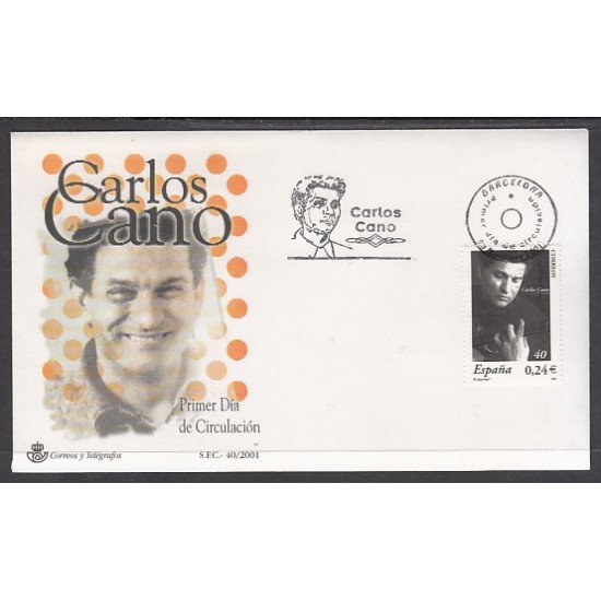 España Spain 3841 2001 Carlos Cano SPD Sobre Primer Día