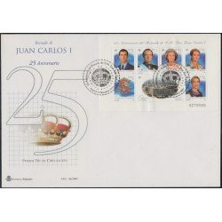 España Spain 3856 2001 XXV Aniversario del Reinado de SM Don Juan Carlos I SPD Sobre Primer Día España Spain 3856 2001 XXV Aniversario del Reinado de SM Don Juan Carlos I SPD Sobre Primer Día