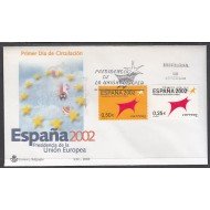 España Spain 3865/66 2002 España 2002 Presidencia de la Unión Europea  UE SPD Sobre Primer Día