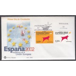 España Spain 3865/66 2002 España 2002 Presidencia de la Unión Europea UE SPD Sobre Primer Día España Spain 3865/66 2002 España 2002 Presidencia de la Unión Europea UE SPD Sobre Primer Día