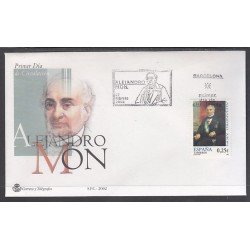 España Spain 3882 2002 II Centenario del nacimiento de Alejandro Mon SPD Sobre Primer Día España Spain 3882 2002 II Centenario del nacimiento de Alejandro Mon SPD Sobre Primer Día