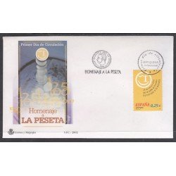 España Spain 3883 2002 Homenaje a la Peseta SPD Sobre Primer Día España Spain 3883 2002 Homenaje a la Peseta SPD Sobre Primer Día