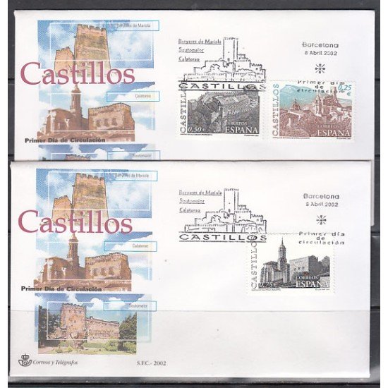España Spain 3889/91 2002 Castillos SPD Sobre Primer Día España Spain 3889/91 2002 Castillos SPD Sobre Primer Día