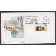 España Spain 3897 2002 Bicentenario de la reincorporación de Menorca a la Corona Española SPD Sobre Primer Día