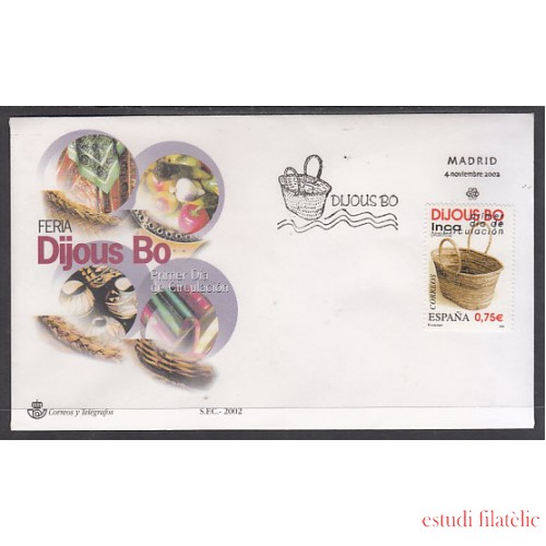 España Spain 3935 2002 Dijous bo cesta del mercado tradicional del SXXI SPD Sobre Primer Día