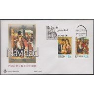 España Spain 3955/56 2002 Navidad SPD Sobre Primer Día