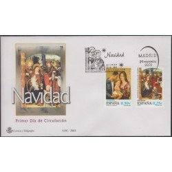 España Spain 3955/56 2002 Navidad SPD Sobre Primer Día España Spain 3955/56 2002 Navidad SPD Sobre Primer Día