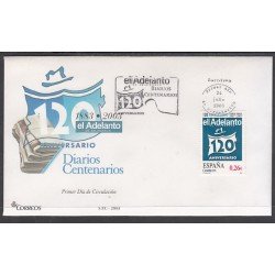 España Spain 4002 2003 CXX Aniversario de El Diario El Adelanto Salamanca SPD Sobre Primer Día España Spain 4002 2003 CXX Aniversario de El Diario El Adelanto Salamanca SPD Sobre Primer Día