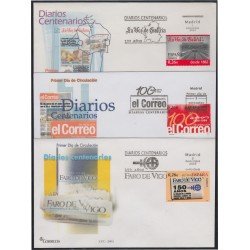 España Spain 4027/29 2003 Diarios centenarios SPD Sobre Primer Día España Spain 4027/29 2003 Diarios centenarios SPD Sobre Primer Día