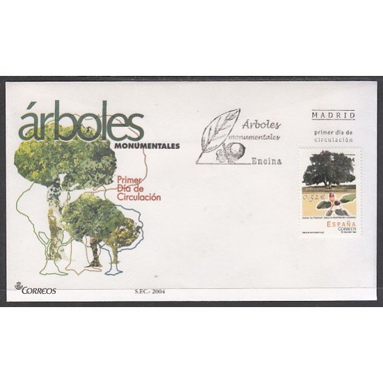 España Spain 4063 2004 Árboles monumentales,SPD FDC SOBRE PRIMER DIA España Spain 4063 2004 Árboles monumentales,SPD FDC SOBRE PRIMER DIA