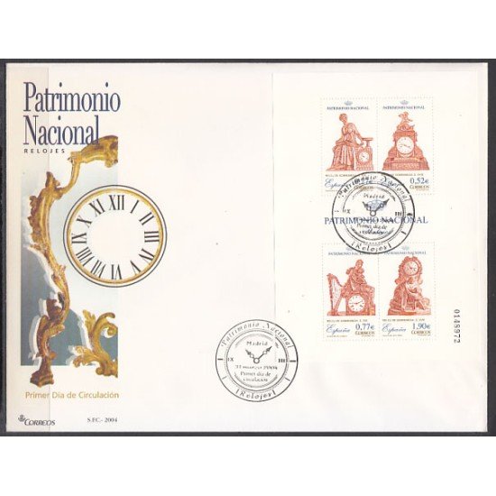 España Spain 4071 2004 Patrimonio Nacional Relojes SPD Sobre Primer Día España Spain 4071 2004 Patrimonio Nacional Relojes SPD Sobre Primer Día
