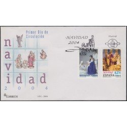 España Spain 4128/29 2004 Navidad SPD Sobre Primer Día España Spain 4128/29 2004 Navidad SPD Sobre Primer Día