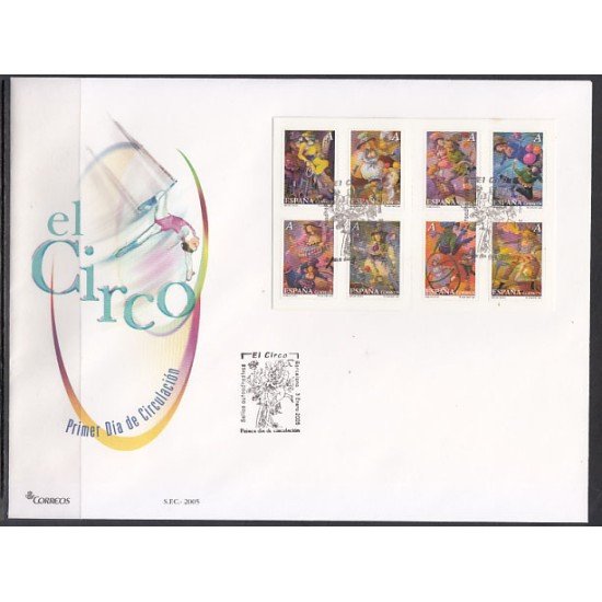 España Spain 4133/40 2005 El Circo SPD Sobre Primer Día España Spain 4133/40 2005 El Circo SPD Sobre Primer Día