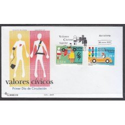 España Spain 4150/51 2005 Valores cívicos SPD Sobre Primer Día España Spain 4150/51 2005 Valores cívicos SPD Sobre Primer Día
