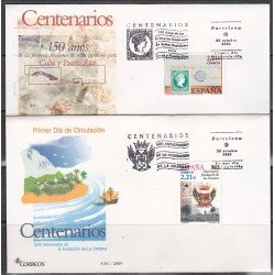 España Spain 4190/91 2005 Centenarios SPD Sobre Primer Día España Spain 4190/91 2005 Centenarios SPD Sobre Primer Día