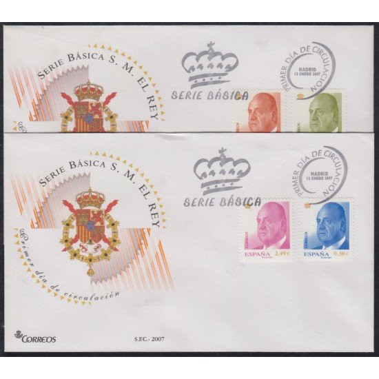 España Spain 4296/99 2007 SM Juan Carlos I SPD Sobre Primer Día España Spain 4296/99 2007 SM Juan Carlos I SPD Sobre Primer Día