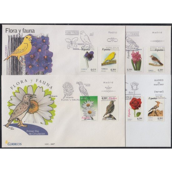 España Spain 4300/07 2007 Flora y Fauna SPD Sobre Primer Día España Spain 4300/07 2007 Flora y Fauna SPD Sobre Primer Día
