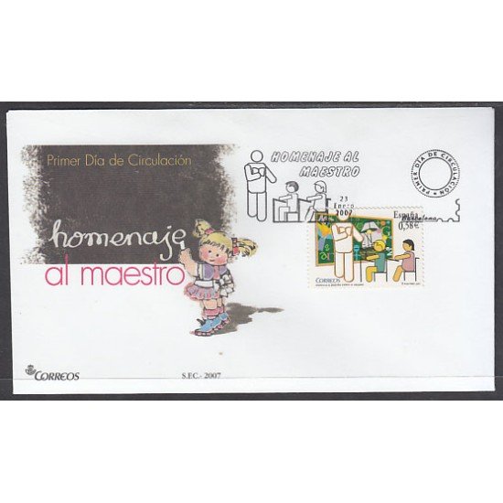España Spain 4308 2007 Homenaje al Maestro SPD Sobre Primer Día España Spain 4308 2007 Homenaje al Maestro SPD Sobre Primer Día